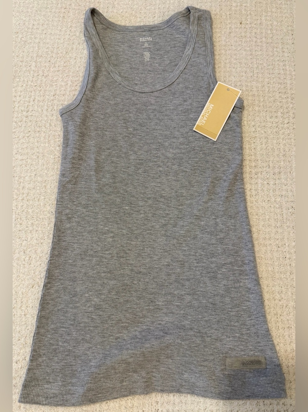 Michael Kors Women's Gray Ribbed Tank Top size M
